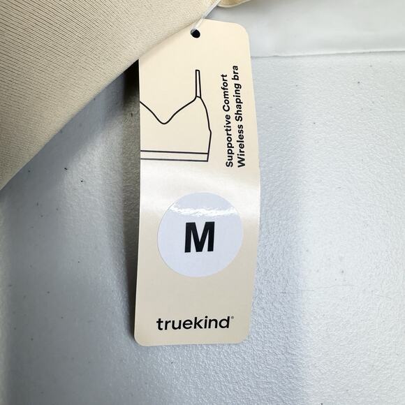 TRUEKIND Supportive Comfort Wireless Shaping Bra Cream Womens Medium NWT 10210 - Picture 2 of 8